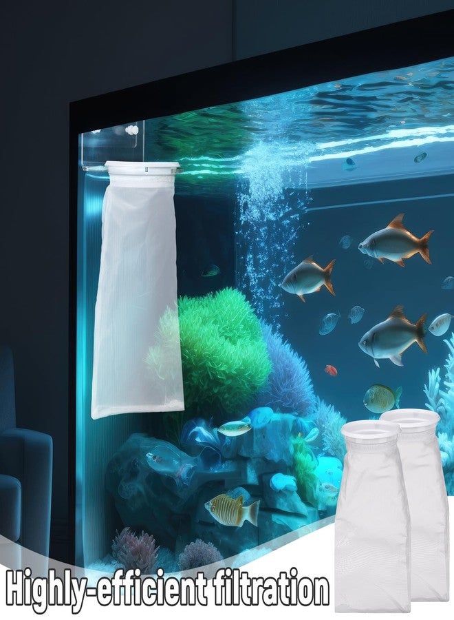 Ninehaoou 8 Pcs 4 Inch Ring Filter Sock 200um Micro Aquarium Nylon Filter Bags and 1 Pcs 4" Acrylic Pre Sump Sock Holder for Freshwater Saltwater Aquariums Fish Tank - Image 4